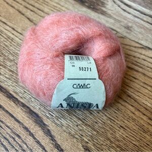 Cewec Anisia Peachy Pink Yarn Kid Mohair Polyamide 25g Knitting Crochet Make